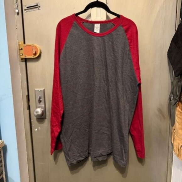 Retro Crew Neck Baseball Shirt, Dynamic Cotton Raglan T Shirt - Picture 2 of 16